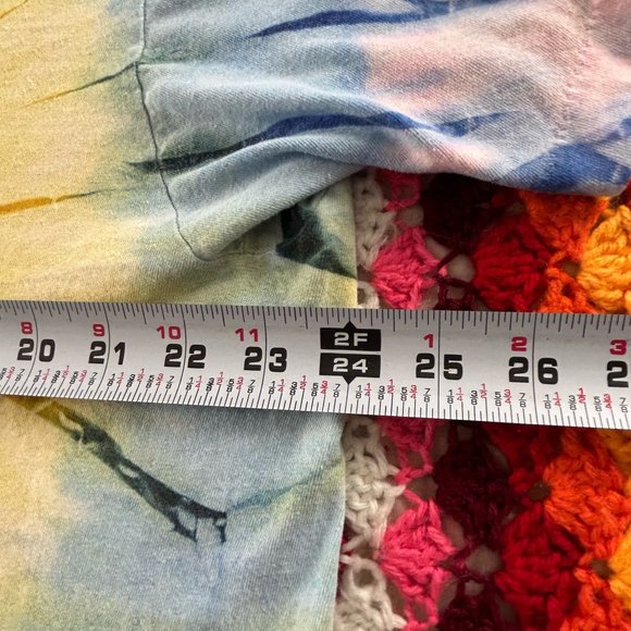 Vintage 80s Screen Stars Neon Pastel Rainbw Tie-Dye Oversized Soft Thin … - Picture 8 of 13
